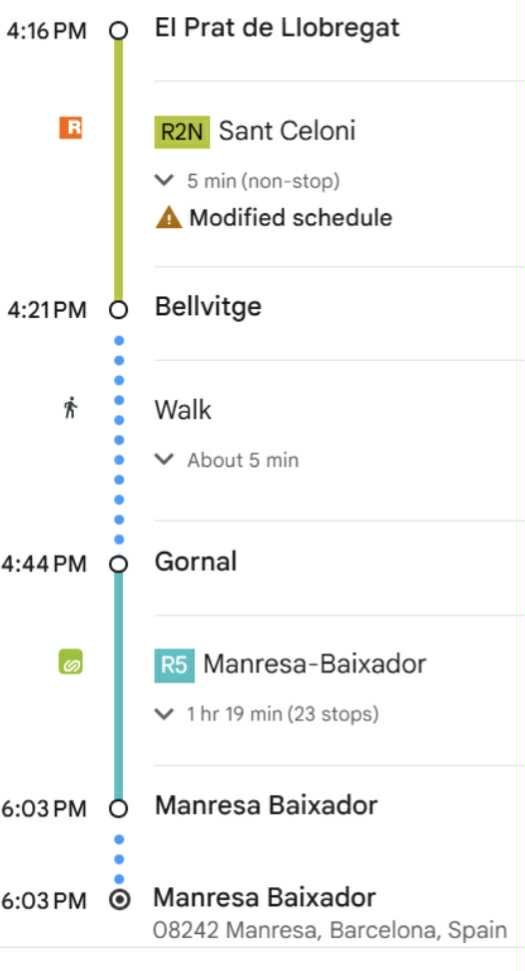 Vägbeskrivning till Manresa